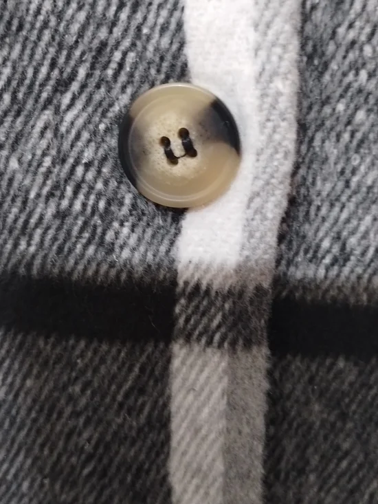 Gameday Couture Nebraska Huskers Plaid Black/White Shacket Jacket - Picture 6 of 15